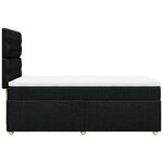 vidaXL Sommier à lattes de lit avec matelas Noir 90x200 cm Tissu