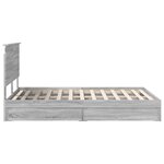 vidaXL Lit de Rangement Gris Sonoma 135 x 190 cm Bois d'ingénierie