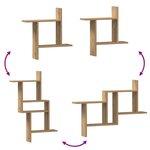 vidaXL Étagères murales 2 Pièces chêne artisanal bois d'ingénierie