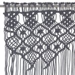 vidaXL Rideau en macramé Anthracite 140x240 cm Coton