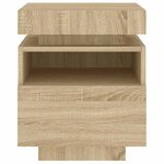 vidaXL Armoire de chevet avec lumières LED chêne sonoma 40x39x48 5 cm