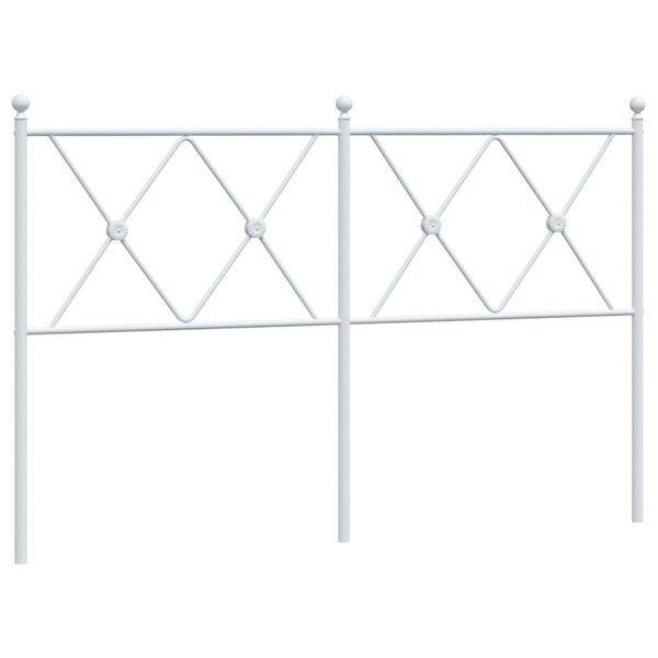 vidaXL Tête de lit métal blanc 137 cm