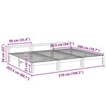 VidaXL Cadre de lit familial sans matelas 270x200cm bois massif de pin