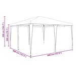 vidaXL Tente de fête Anthracite 400 x 400 x 266 cm Polyester  Acier