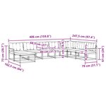 vidaXL Ensemble de canapés d'extérieur 8 pc Naturel et Beige