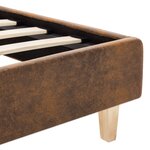 vidaXL Cadre de lit Marron Similicuir daim 180x200 cm