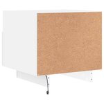 vidaXL Armoires de chevet avec lumières LED 2 Pièces blanc 40x39x37 cm