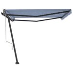 vidaXL Auvent automatique sur pied 450x300 cm Bleu/Blanc