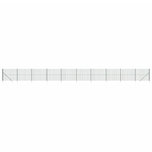vidaXL Clôture en treillis métallique et piquet d'ancrage vert 2x25 m