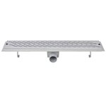 vidaXL Drain de douche linéaire 630 x 140 mm Acier inoxydable