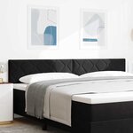 vidaXL Têtière LED en design blocs diamants  noire  200 cm  en velours