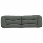 vidaXL Coussin de tête de lit Hvar gris foncé 193 cm tissu