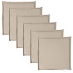 vidaXL Coussins de siège de jardin lot de 6 taupe 45x45x2 cm carré