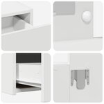 vidaXL Table de Toilette Blanc 100 x 40 x 70 cm Bois d'ingénierie