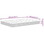 vidaXL Matelas en mousse moyennement doux 120x200 cm