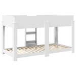 vidaXL Lit Superposé pour Enfants Blanc 100 x 200 cm Bois d'ingénierie