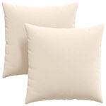 vidaXL Coussins de canapé 2 pc tissu Beige 60 x 60 cm