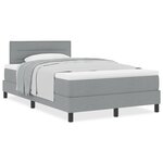 vidaXL Lit de Box Spring avec Matelas Gris Clair 120x190 cm Tissu