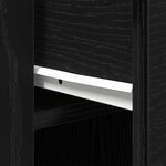 vidaXL Bureau avec porte Chêne noir 100 x 49 x 75 cm Bois d'ingénierie