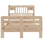 vidaXL Lit bibliothèque sans matelas 135x190 cm bois de pin massif