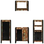 vidaXL Ensemble de mobilier de salle de bain 4 Pièces Bois Recyclé Solide
