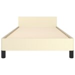 vidaXL Cadre de lit sans matelas crème 100x200 cm similicuir