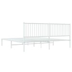 vidaXL Cadre de lit métal sans matelas et tête de lit blanc 193x203 cm