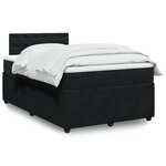 vidaXL Sommier à lattes de lit avec matelas Noir 120x200 cm Velours