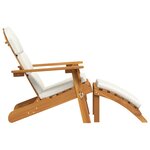 vidaXL Chaise de jardin Adirondack et repose-pieds bois massif acacia