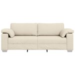 vidaXL Canapé Beige 219 x 80 x 82 cm Tissu en lin mélangé