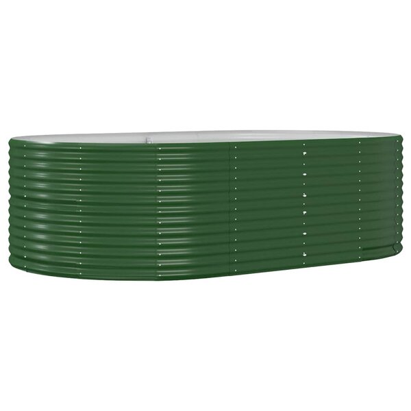 vidaXL Lit surélevé de jardin Vert 212x140x68cm Acier enduit de poudre