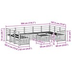 vidaXL Ensemble de canapés d'extérieur 10 pc Naturel