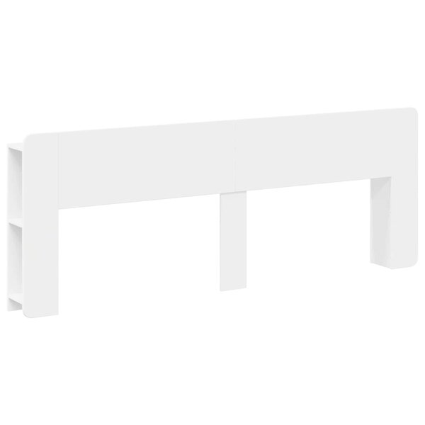 vidaXL Cabinet de Tête de Lit avec stockage Blanc Bois d'ingénierie