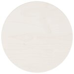 vidaXL Dessus de table rond blanc Ø30x3 cm bois de pin massif