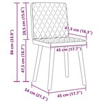 vidaXL Chaises à manger lot de 6 gris clair tissu