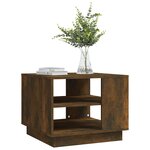 vidaXL Table basse chêne fumé 55x55x43 cm bois d'ingénierie