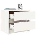 vidaXL Table de chevet blanc 40x31x35 5 cm bois de pin massif