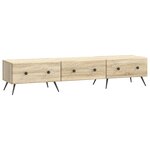 vidaXL Meuble TV Chêne Sonoma 147 x 34 5 x 30 cm Bois d'ingénierie