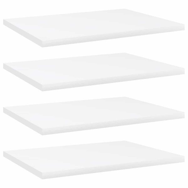 vidaXL Panneaux de bibliothèque 4 Pièces blanc bois d’ingénierie
