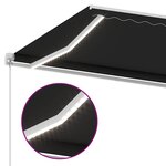 vidaXL Auvent manuel rétractable avec LED 500x300 cm Anthracite