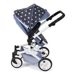 Bayer Chic 2000 595-51 - Poussette pour poupée combinée 2 en 1 Mika Bleu marine avec étoiles