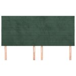 vidaXL Tête de lit Vert foncé 180x5x118/128 cm Velours