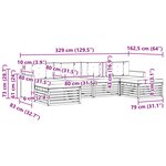 vidaXL Ensemble de canapés d'extérieur 6 pc Bois d'Acacia Massif