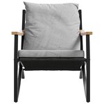 vidaXL Chaises de jardin avec coussins lot de 2 noir acier