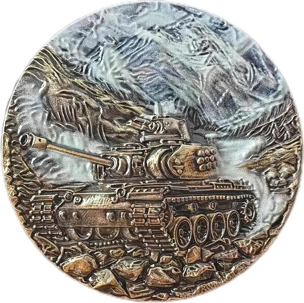 Pièce de monnaie en Argent g 62.2 (2 oz) Millésime 2024 TANK KING OF WAR