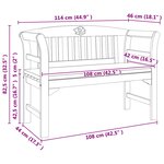 vidaXL Banc rose Naturel 114 x 46 x 82 5 cm Bois d'Acacia Massif