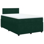 vidaXL Sommier à lattes de lit et matelas Vert foncé 120x200cm Velours