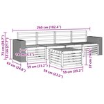 vidaXL Ensemble de canapés d'extérieur 5 pc Naturel