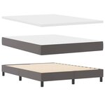 vidaXL Cadre de Lit avec Matelas Gris 160 x 200 cm Faux cuir