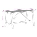 vidaXL Ensemble à manger de jardin 5 Pièces Bois d'acacia solide